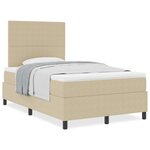 vidaXL Lit Box Spring avec Matelas Vert Clair Gris 120x200 cm Tissu en Velours