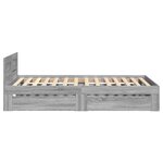 vidaXL Cadre de lit avec tête de lit sonoma gris 90x200 cm