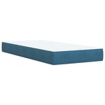 vidaXL Sommier à lattes de lit avec matelas bleu 100x200 cm