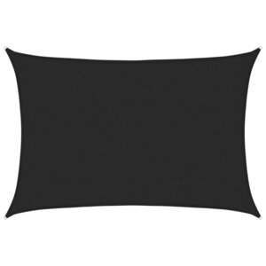 vidaXL Voile d'ombrage 160 g/m² Noir 2 5x4 m PEHD