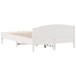 vidaXL Cadre de lit sans matelas blanc 150x200 cm bois de pin massif