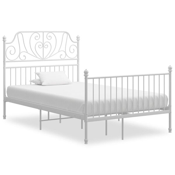 vidaXL Cadre de lit sans matelas blanc métal 120x200 cm