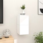vidaXL Meubles TV muraux 2 Pièces Blanc 30 5x30x30 cm