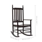 vidaXL Chaise à bascule avec siège incurvé Marron Bois de peuplier