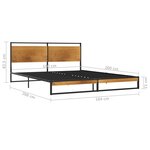 vidaXL Cadre de lit sans matelas métal 160x200 cm
