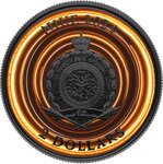 Pièce de monnaie en Argent 2 Dollars g 31.1 (1 oz) Millésime 2024 BURNING BITCOIN