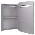 vidaXL Armoire de salle de bain à miroir LED gris béton 60x11x80 cm