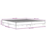 vidaXL Cadre de lit sans matelas chêne fumé 180x200 cm