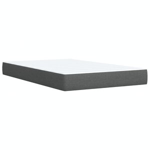 vidaXL Sommier à lattes de lit avec matelas Gris foncé 120x200cm Tissu