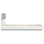 vidaXL Cadre de lit avec LED sans matelas blanc 135x190 cm