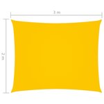 Vidaxl voile de parasol tissu oxford rectangulaire 2x3 m jaune