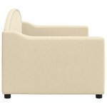 vidaXL Lit de repos sans matelas crème 80x200 cm tissu
