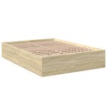 vidaXL Cadre de lit chêne sonoma 120x190 cm bois d'ingénierie