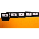 Guide de classement 148 x 210 mm exacompta jaune - jeu de 24