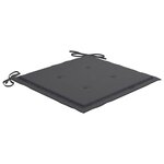 vidaXL Chaises de jardin lot de 2 et coussins anthracite Bois de teck
