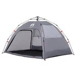 vidaXL Tente de plage 2 personnes gris libération rapide imperméable