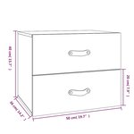 vidaXL Tables de chevet murales 2 Pièces Blanc 50x36x40 cm