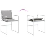 vidaXL Ensemble à manger de jardin avec coussins 11Pièces blanc textilène