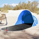 vidaXL Tente de plage bleu azuré escamotable imperméable