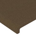 vidaXL Cadre de lit sans matelas marron foncé 140x190 cm tissu