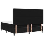vidaXL Lit avec sommier et matelas & LED Noir 180x200 cm Tissu