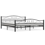 vidaXL Cadre de lit sans matelas noir acier 180x200 cm