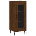 vidaXL Buffet haut Chêne marron 34 5x34x180 cm Bois d'ingénierie