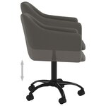 vidaXL Chaises pivotantes à manger lot de 2 Gris foncé Velours