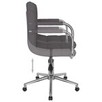 vidaXL Chaise pivotante de salle à manger Taupe Tissu