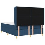 vidaXL Lit à ressorts avec matelas - Bleu - 140x200 cm - Tissu