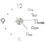 vidaXL Horloge murale 3D Design moderne Argenté 100 cm XXL
