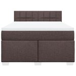 vidaXL Sommier à lattes de lit avec matelas Marron foncé 140x200 cm