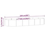 vidaXL Lit surélevé de jardin Acier enduit de poudre Anthracite