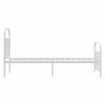 vidaXL Cadre de lit métal sans matelas avec pied de lit blanc 90x190cm