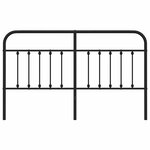 vidaXL Tête de lit métal noir 180 cm