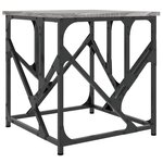 vidaXL Table basse sonoma gris 45x45x47 5 cm bois d'ingénierie