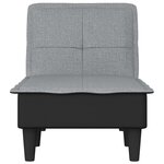 vidaXL Chaise longue gris clair tissu