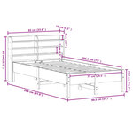 vidaXL Cadre de lit sans matelas 75x190 cm bois de pin massif