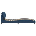vidaXL Cadre de lit avec tête de lit Bleu 90x200 cm Tissu