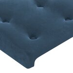 vidaXL Tête de lit Bleu foncé 100x5x78/88 cm Velours