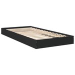 vidaXL Cadre de lit sans matelas noir 90x200 cm bois d'ingénierie