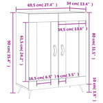 vidaXL Buffet sonoma gris 69 5x34x90 cm bois d'ingénierie