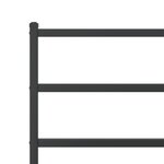 vidaXL Cadre de lit métal sans matelas avec tête de lit noir 135x190cm