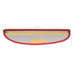 vidaXL Tapis d'escalier 15 Pièces rouge 65x21x4 cm