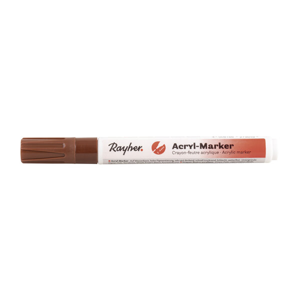 Crayon - feutre acrylique  châtain  Pointe ronde 2 - 4mm  avec soupape