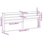 vidaXL Tête de lit avec étagères marron cire 200 cm bois massif de pin