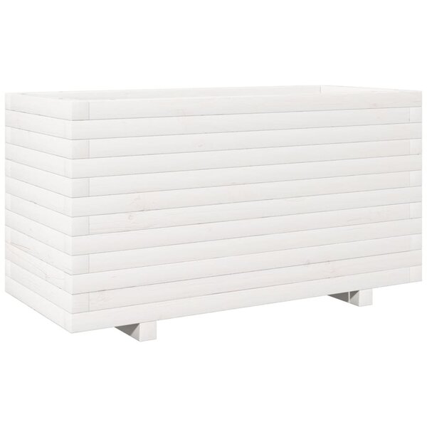 vidaXL Jardinière blanc 90x40x49 5 cm bois de pin massif