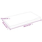 vidaXL Dessus de table bois massif non traité bordure assortie