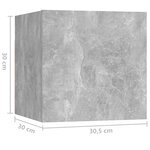 vidaXL Ensemble de meubles TV 8 Pièces Gris béton Bois d'ingénierie