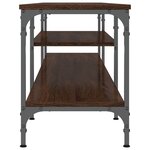 vidaXL Meuble TV chêne marron 201x35x45 cm bois d'ingénierie et fer